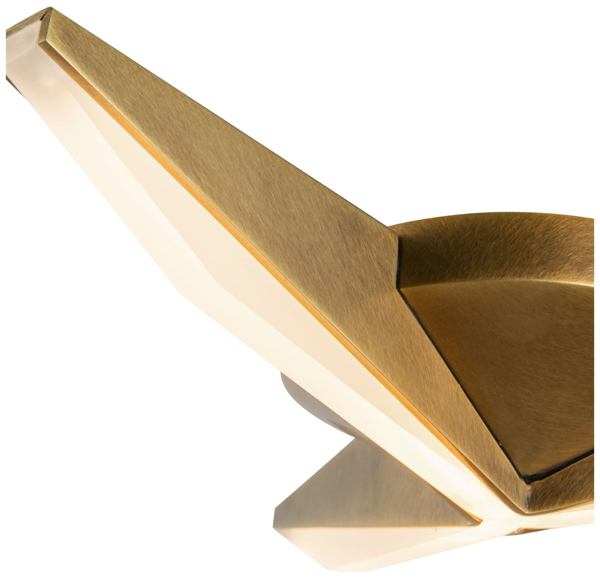 Image 3 Kuzco Tachi LED 15-in Vintage Brass Flush Mount more views