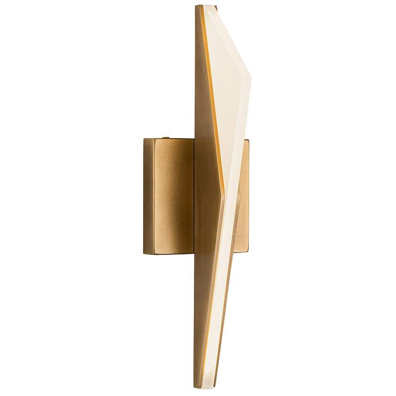 Image 1 Kuzco Tachi LED 15-in Vintage Brass Wall Sconce
