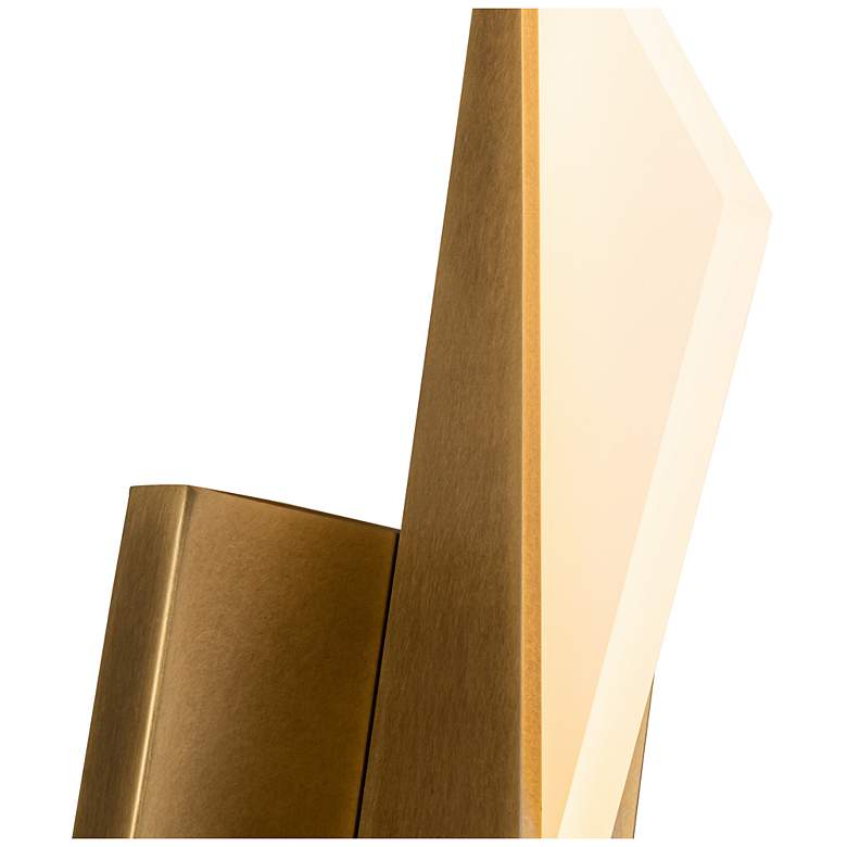 Image 3 Kuzco Tachi LED 15-in Vintage Brass Wall Sconce more views