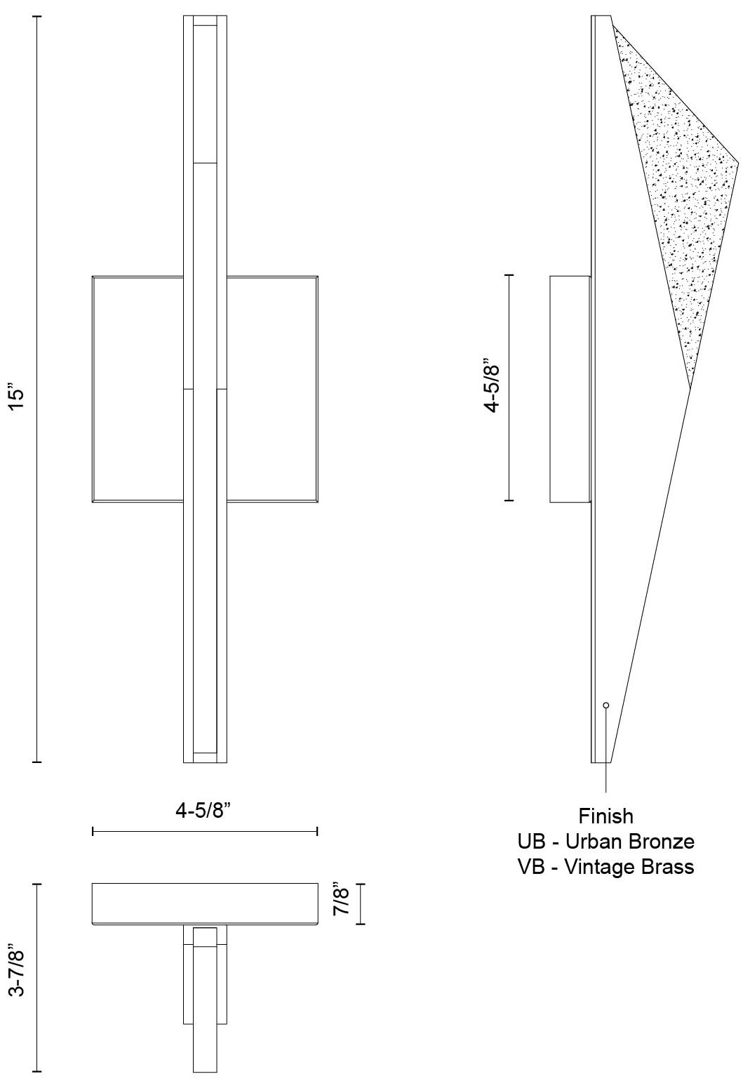 Image 4 Kuzco Tachi LED 15-in Vintage Brass Wall Sconce more views