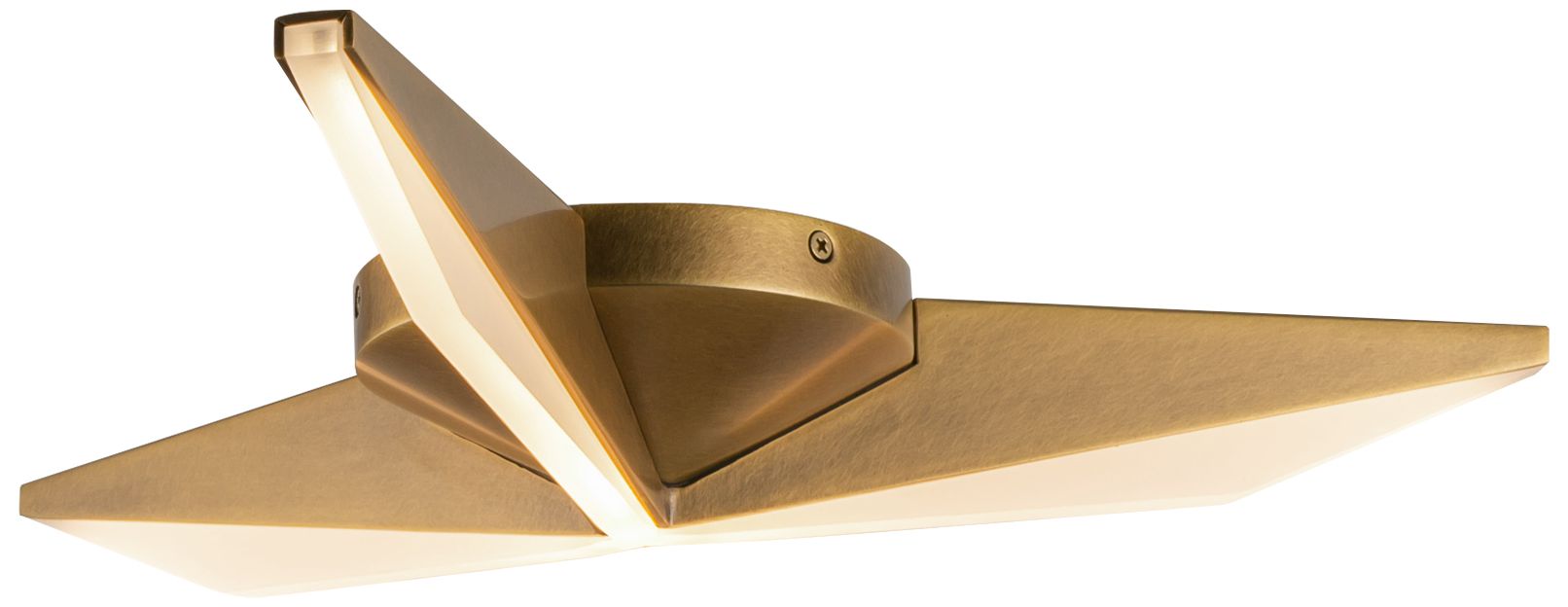 Image 4 Kuzco Tachi LED 18-in Vintage Brass Flush Mount more views