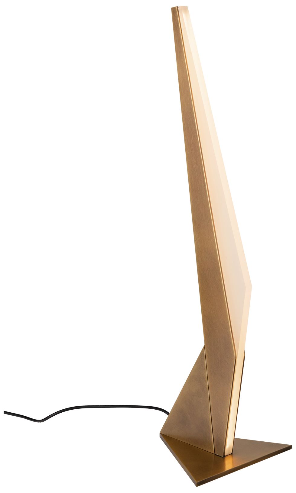 Image 2 Kuzco Tachi LED 6-in Vintage Brass LED Table Lamp more views