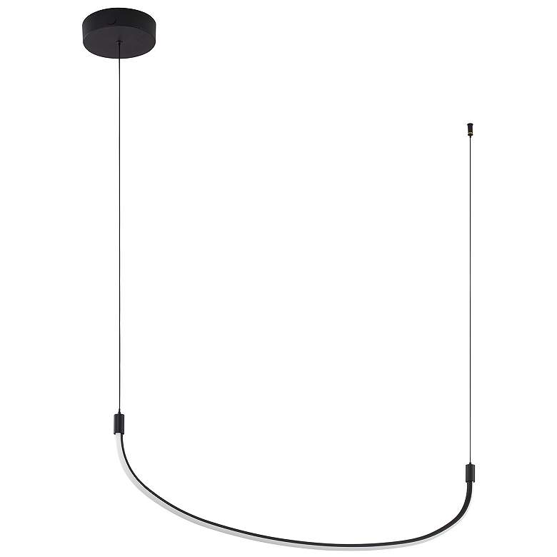 Image 2 Kuzco Talis LED 36-in Black Linear Pendant