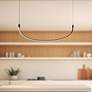 1_Kuzco Talis LED 36-in Black Linear Pendant