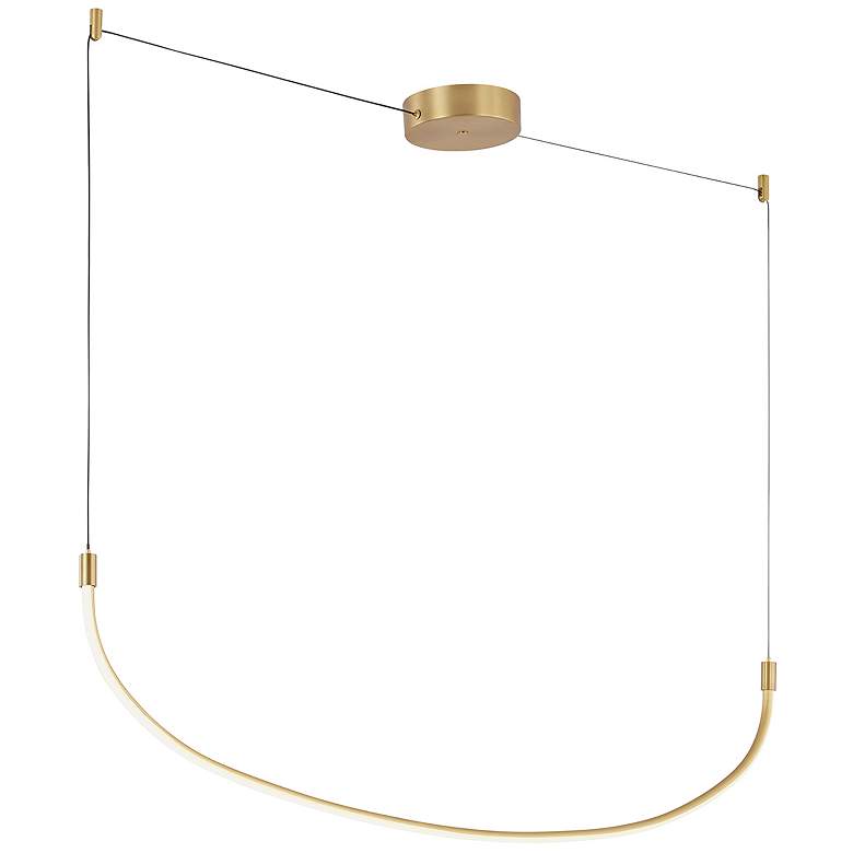 Image 4 Kuzco Talis LED 36-in Brushed Gold Linear Pendant more views