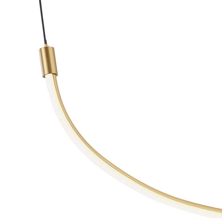 Image 5 Kuzco Talis LED 36-in Brushed Gold Linear Pendant more views
