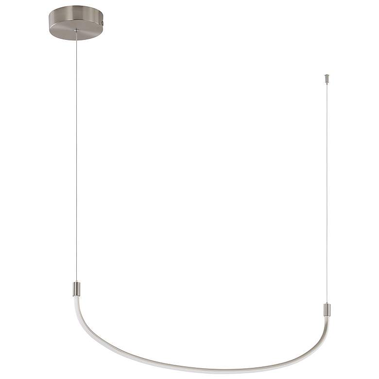 Image 1 Kuzco Talis LED 36-in Brushed Nickel Linear Pendant