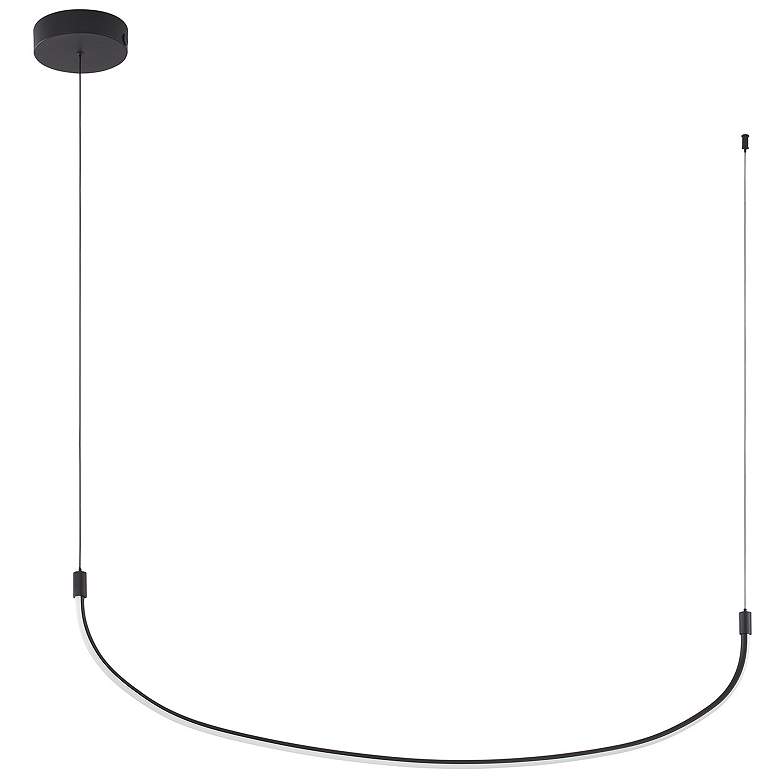 Image 2 Kuzco Talis LED 48-in Black Linear Pendant