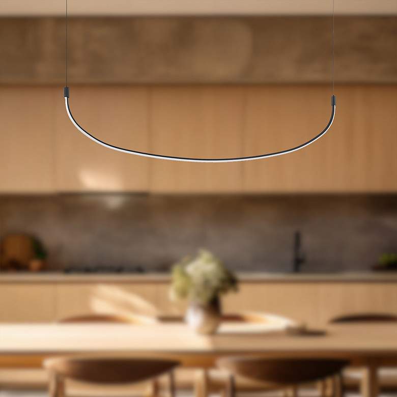 Image 1 Kuzco Talis LED 48-in Black Linear Pendant