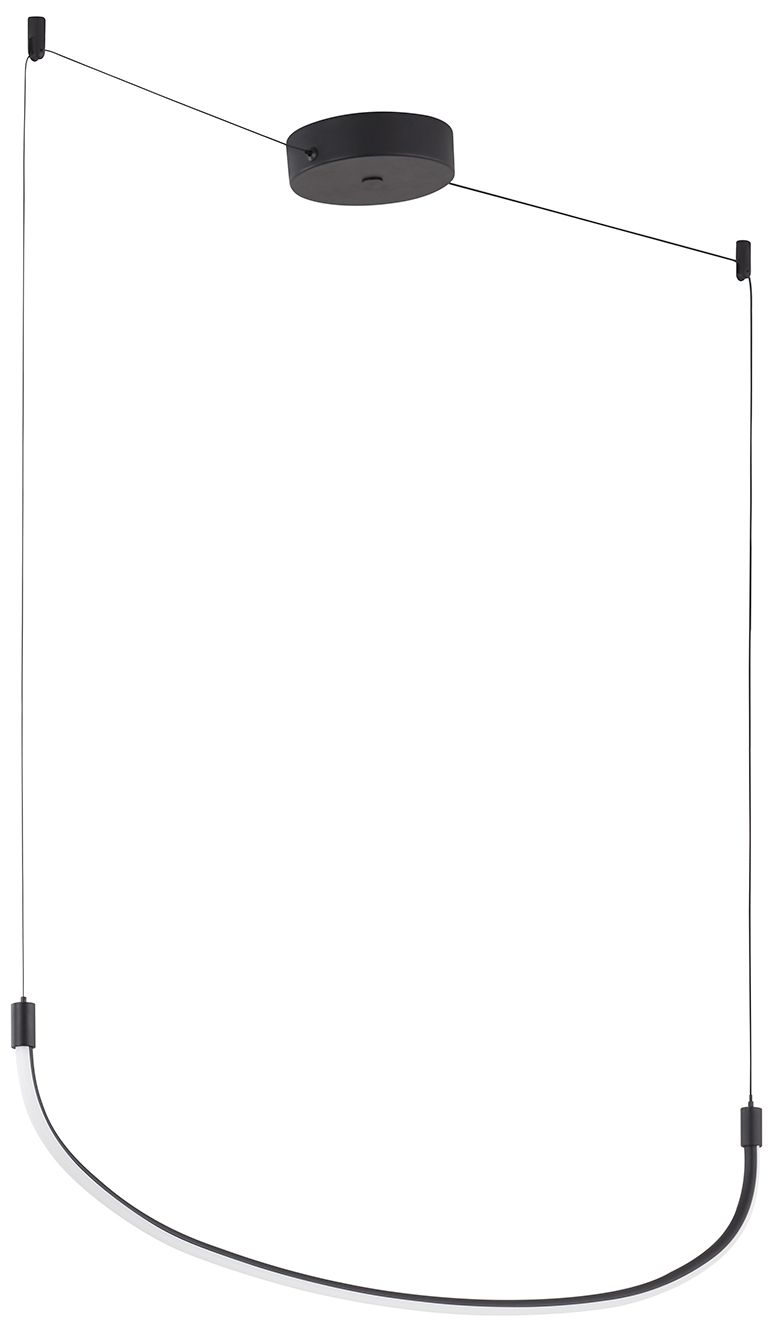 Image 4 Kuzco Talis LED 48-in Black Linear Pendant more views