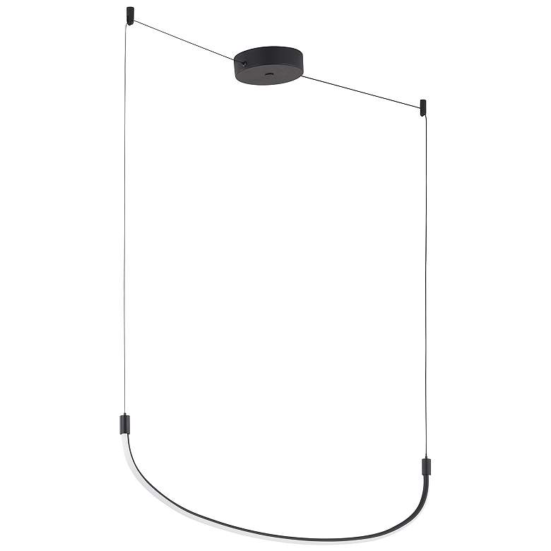 Image 4 Kuzco Talis LED 48-in Black Linear Pendant more views