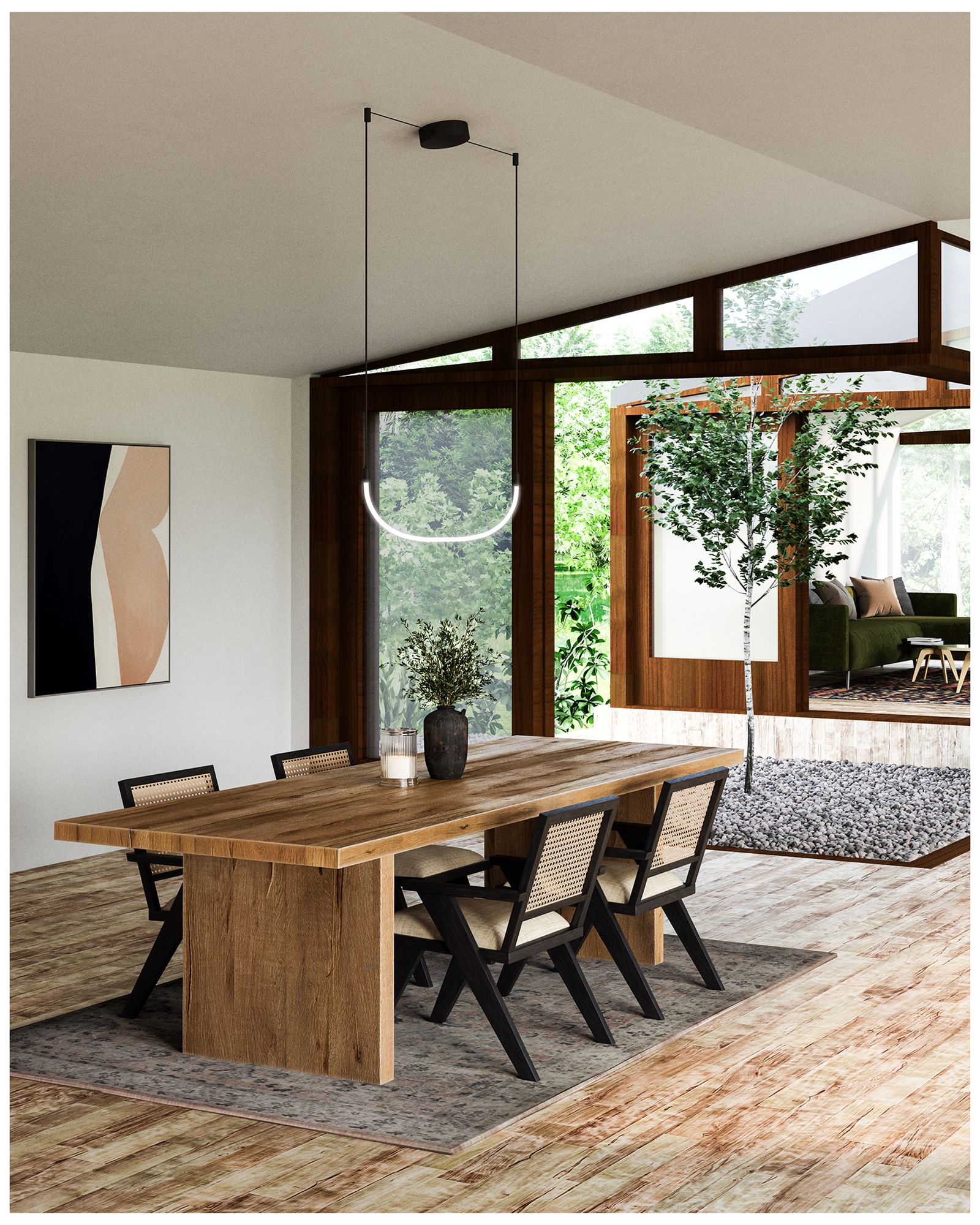 Image 3 Kuzco Talis LED 48-in Black Linear Pendant more views