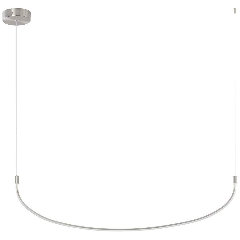 Image 1 Kuzco Talis LED 48-in Brushed Nickel Linear Pendant