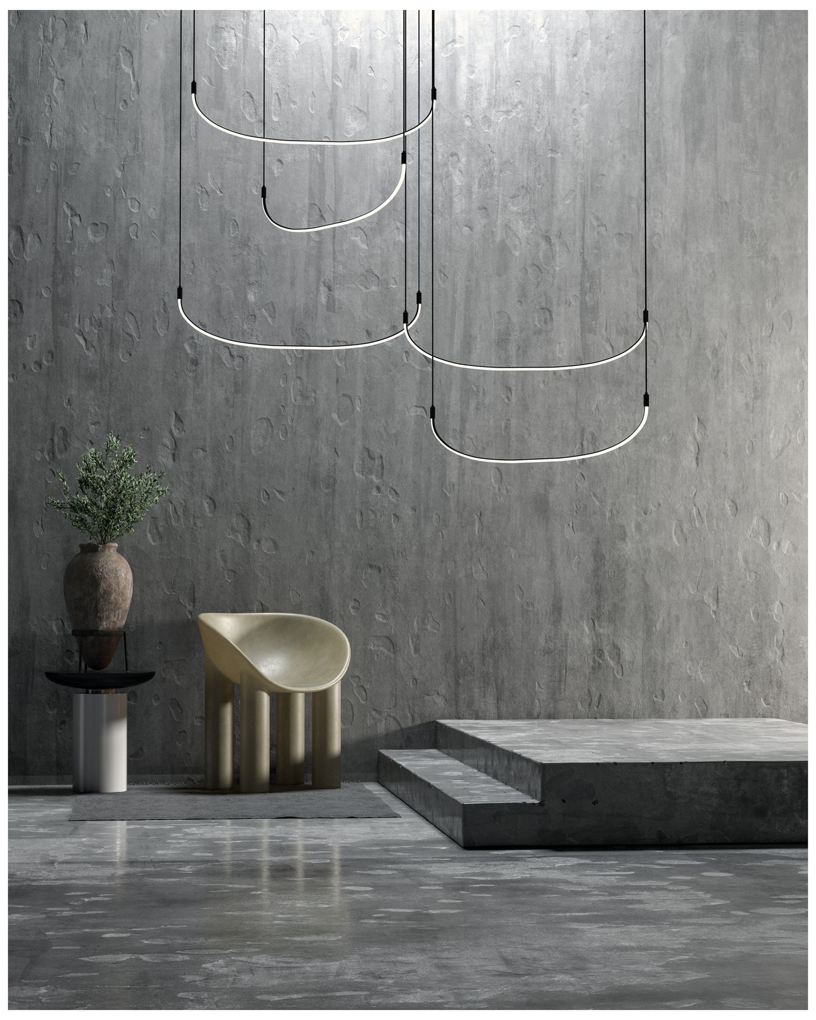 Image 3 Kuzco Talis LED 70-in Black Multi-Pendant more views