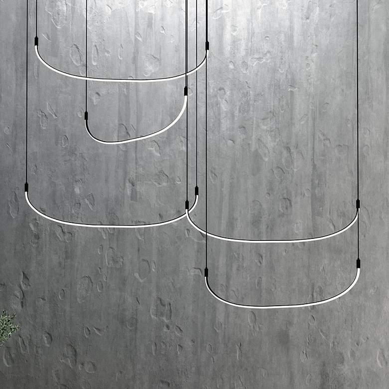 Image 1 Kuzco Talis LED 70-in Black Multi-Pendant