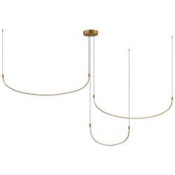 Kuzco Talis LED 70-in Brushed Gold Multi-Pendant