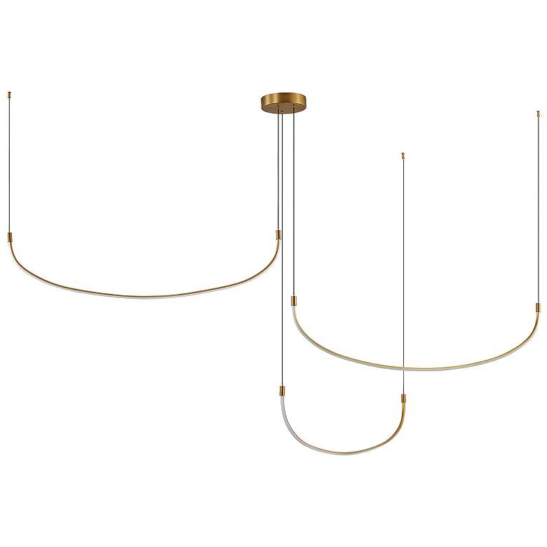 Image 1 Kuzco Talis LED 70-in Brushed Gold Multi-Pendant
