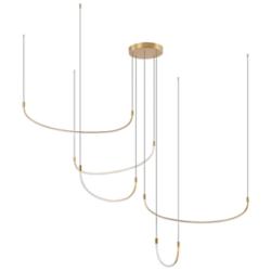 Kuzco Talis LED 70-in Brushed Gold Multi-Pendant