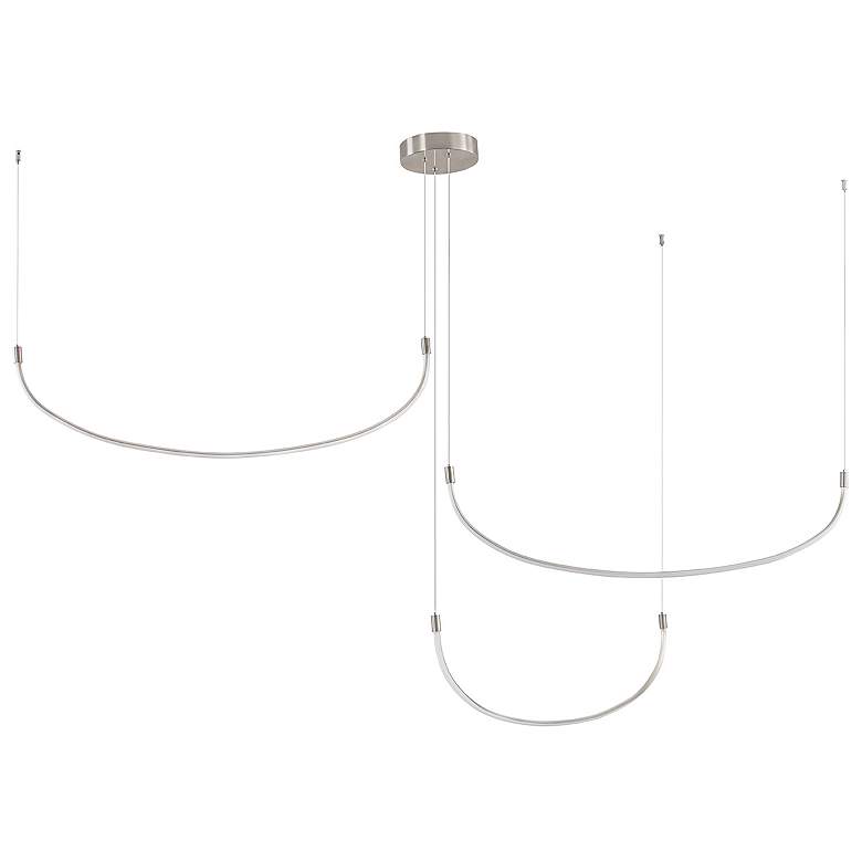 Image 1 Kuzco Talis LED 70-in Brushed Nickel Multi-Pendant