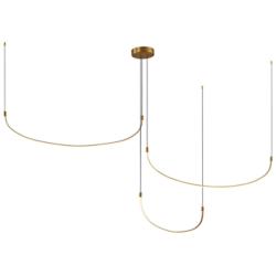 Kuzco Talis LED 90-in Brushed Gold Multi-Pendant