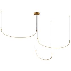 Kuzco Talis LED 90-in Brushed Gold Multi-Pendant