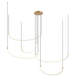 Kuzco Talis LED 90-in Brushed Gold Multi-Pendant