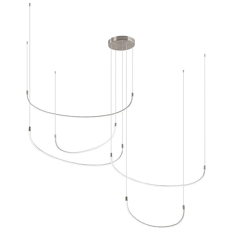 Image 1 Kuzco Talis LED 90-in Brushed Nickel Multi-Pendant