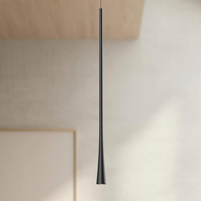 Image 1 Kuzco Taper LED 24-in Black Pendant