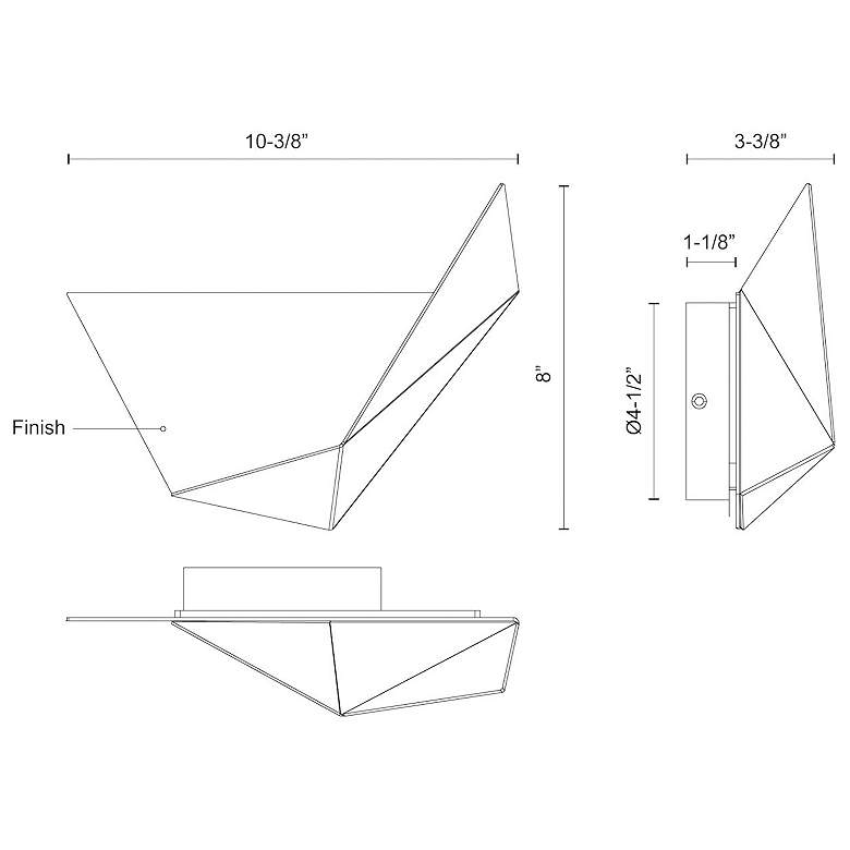 Image 2 Kuzco Taro LED 10-in White Wall Sconce more views