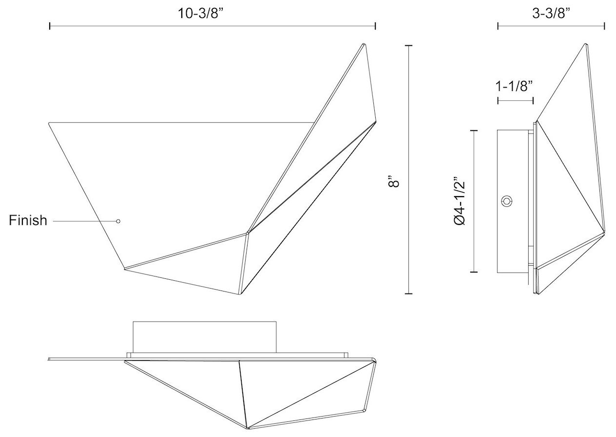 Image 2 Kuzco Taro LED 10-in White Wall Sconce more views