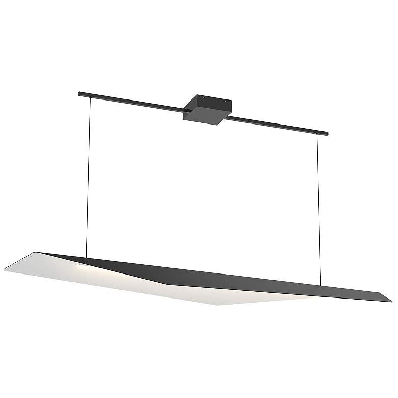 Image 1 Kuzco Taro LED 48-in Black/White Linear Pendant