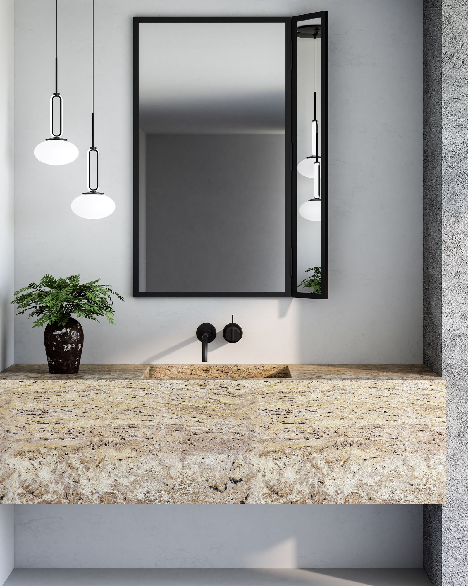 Image 3 Kuzco Tavira LED 6-in Black Pendant more views