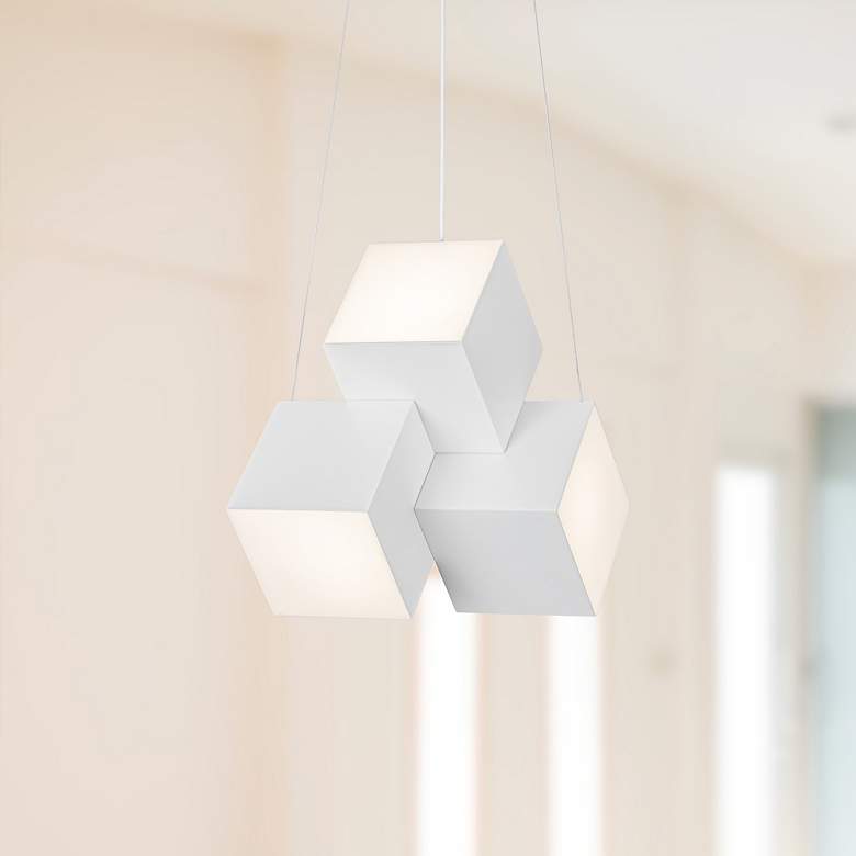 Image 1 Kuzco Tetra LED 16-in White Pendant