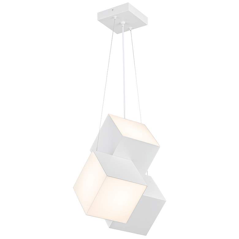 Image 4 Kuzco Tetra LED 16-in White Pendant more views