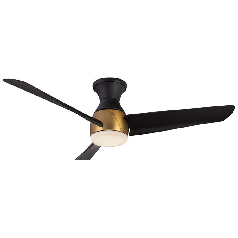 Image 1 Kuzco Thalia LED 54-in Brushed Gold/Matte Black Hugger Ceiling Fan