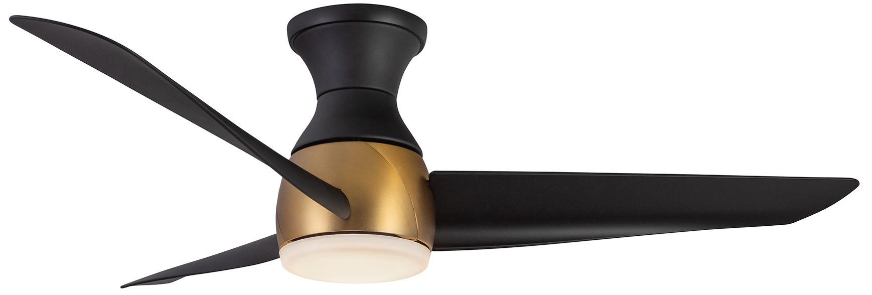 Image 3 Kuzco Thalia LED 54-in Brushed Gold/Matte Black Hugger Ceiling Fan more views