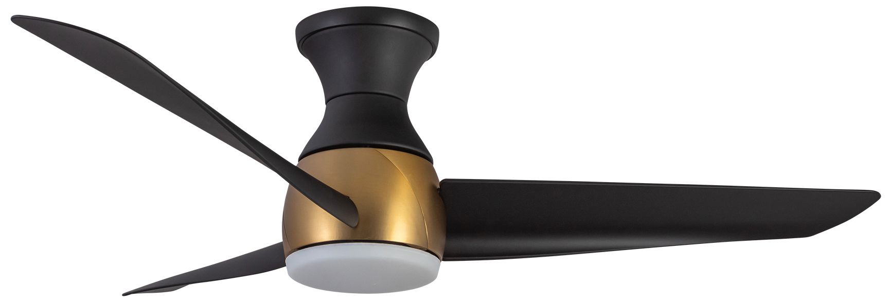 Image 4 Kuzco Thalia LED 54-in Brushed Gold/Matte Black Hugger Ceiling Fan more views