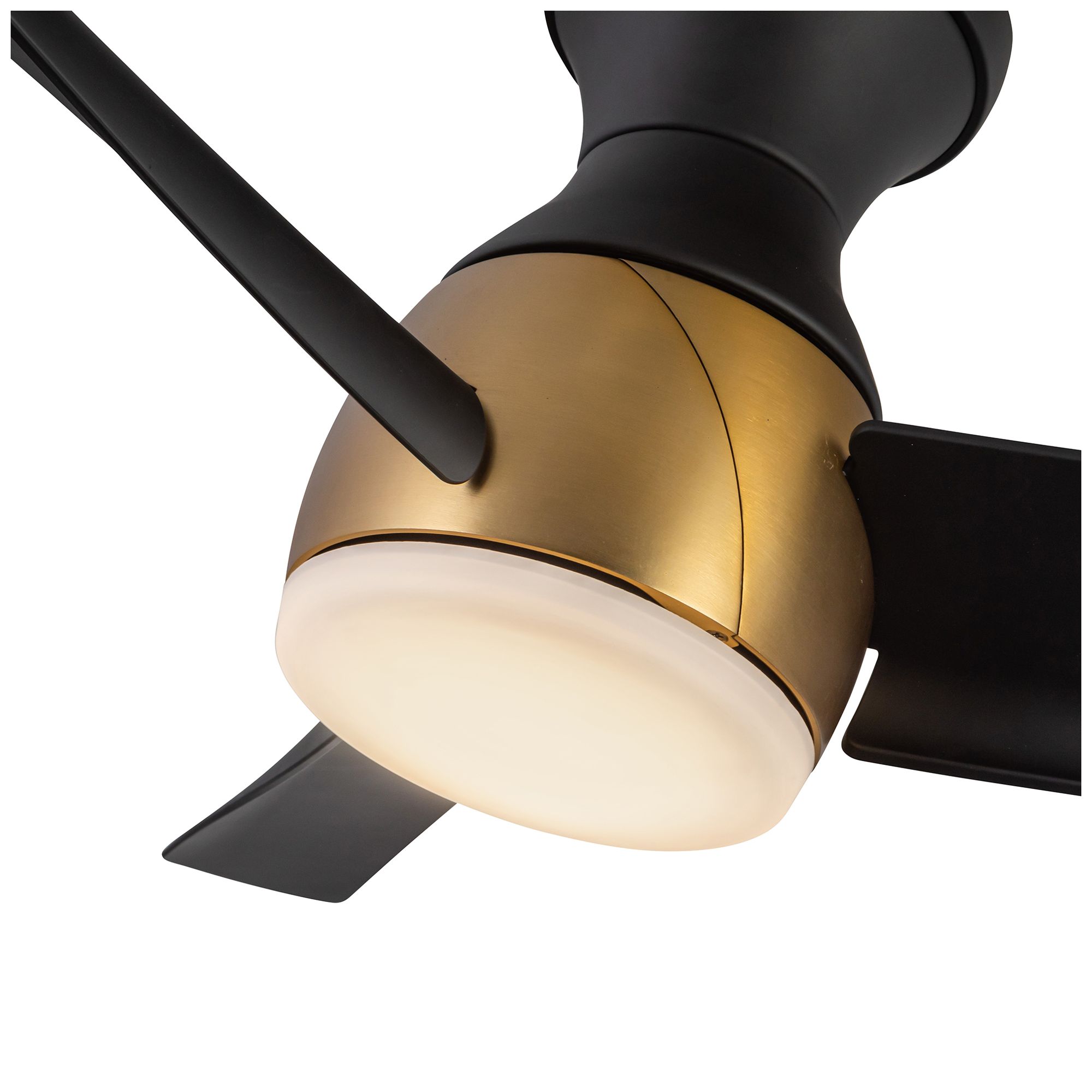 Image 7 Kuzco Thalia LED 54-in Brushed Gold/Matte Black Hugger Ceiling Fan more views