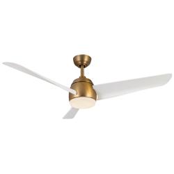 Kuzco Thalia LED 54-in Brushed Gold/Matte White Ceiling Fan