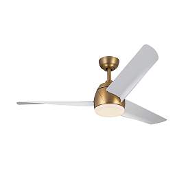 Image5 of Kuzco Thalia LED 54-in Brushed Gold/Matte White Ceiling Fan more views