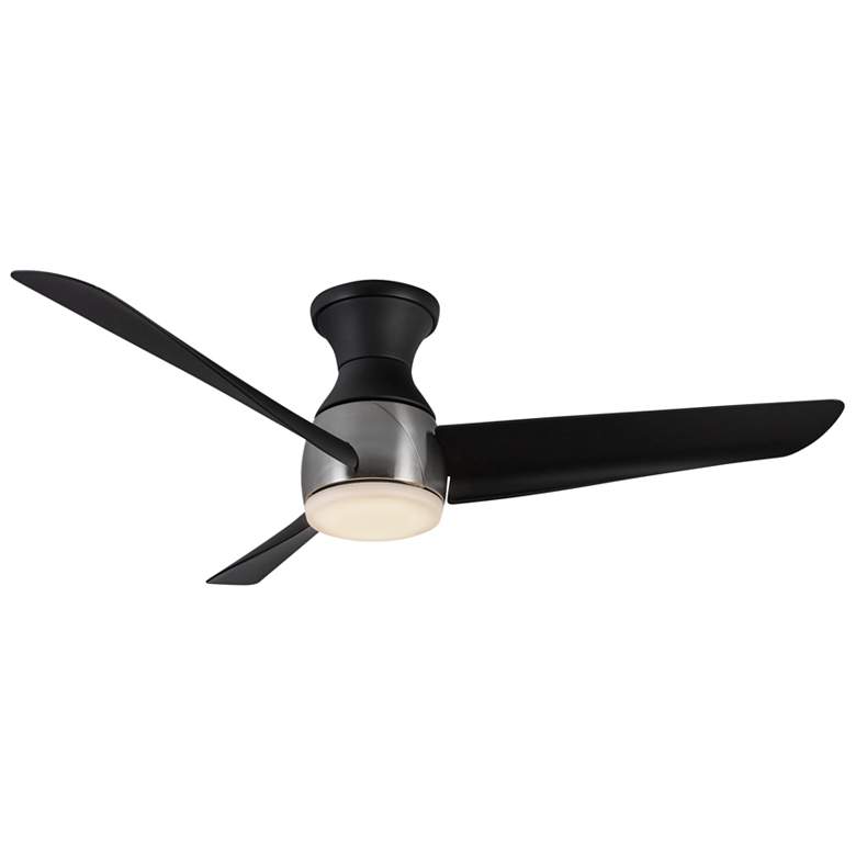 Image 1 Kuzco Thalia LED 54-in Brushed Nickel/Matte Black Hugger Ceiling Fan
