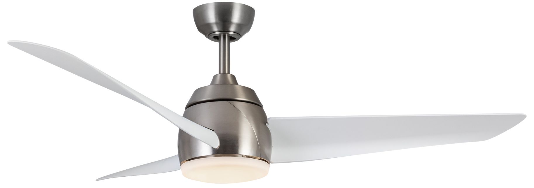 Image 3 Kuzco Thalia LED 54-in Brushed Nickel/Matte White Ceiling Fan more views