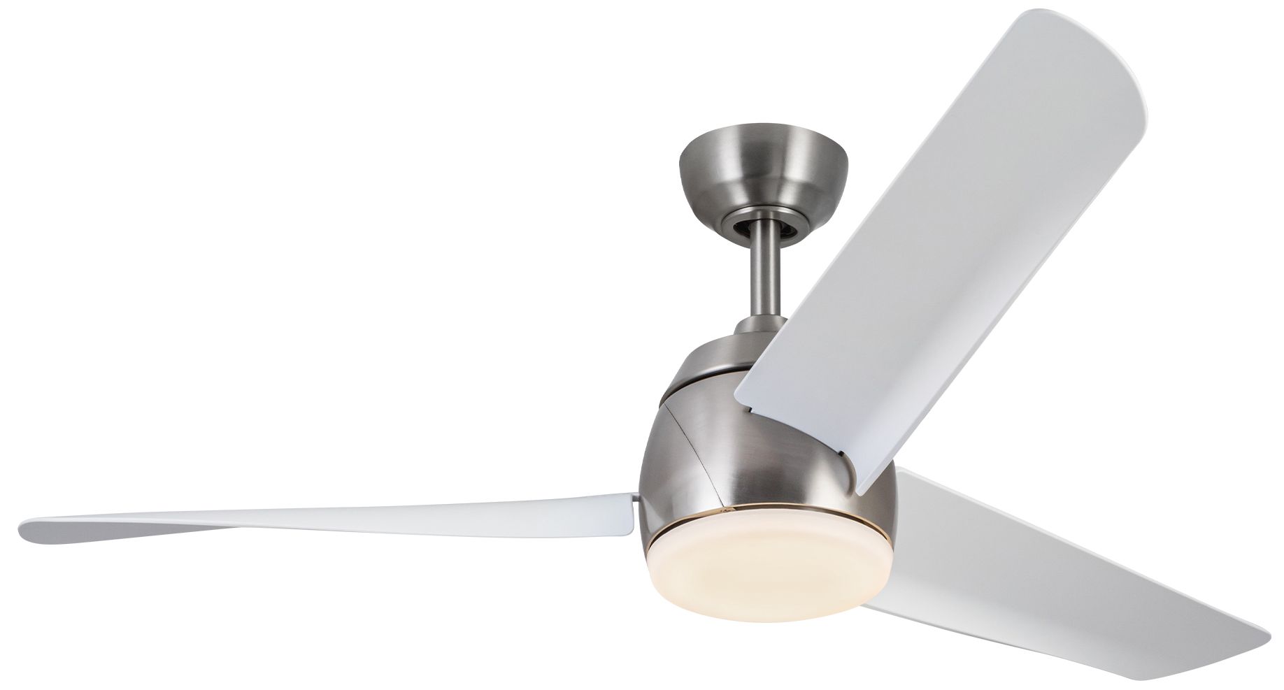 Image 5 Kuzco Thalia LED 54-in Brushed Nickel/Matte White Ceiling Fan more views