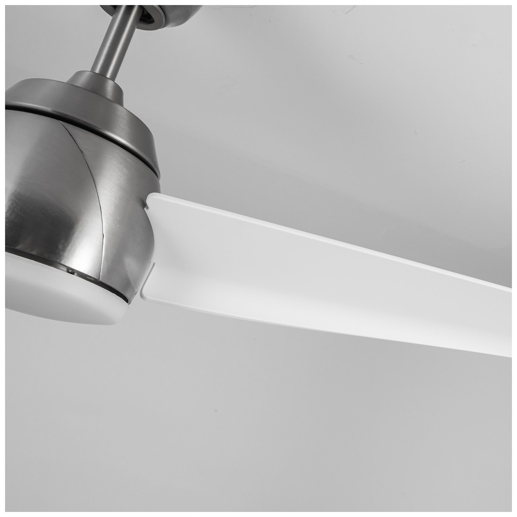 Kuzco Thalia LED 54-in Brushed Nickel/Matte White Ceiling Fan