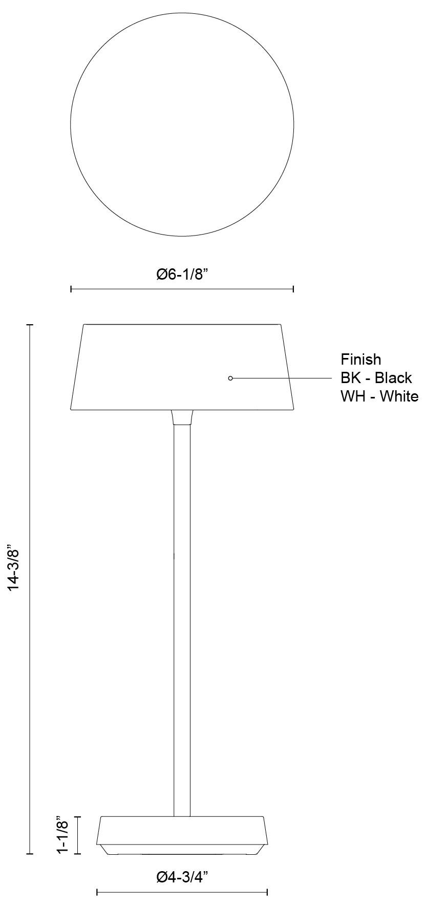 Image 4 Kuzco Tindra LED 6-in Black LED Table Lamp more views