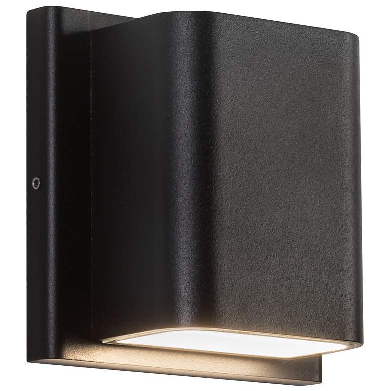 Image 1 Kuzco Tolan LED 4-in Black All-terior Wall Sconce