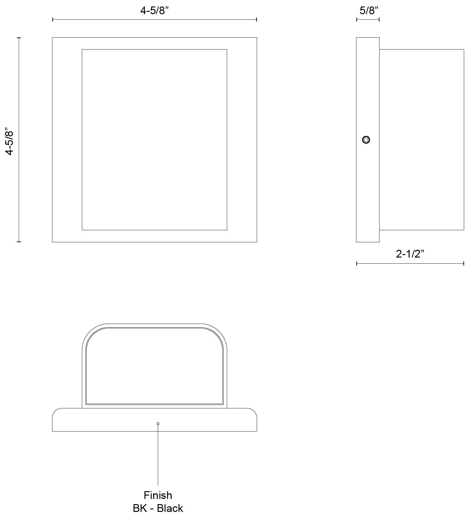 Image 4 Kuzco Tolan LED 4-in Black All-terior Wall Sconce more views