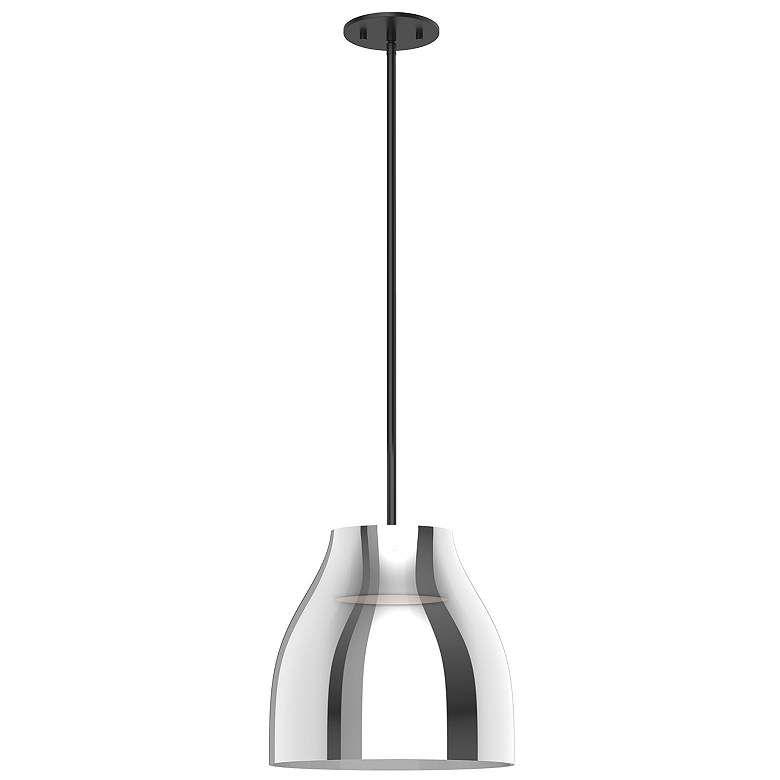 Image 2 Kuzco Trinity LED 12-in Black/Chrome Pendant