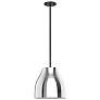 2_Kuzco Trinity LED 12-in Black/Chrome Pendant