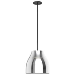 Kuzco Trinity LED 12-in Black/Chrome Pendant